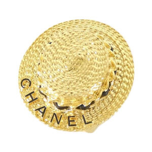 CHANEL Black Brooch